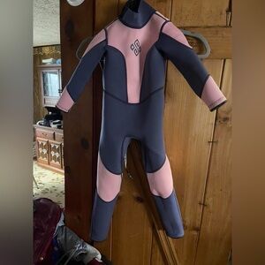 Kids Pink and Navy One Piece Wetsuit
